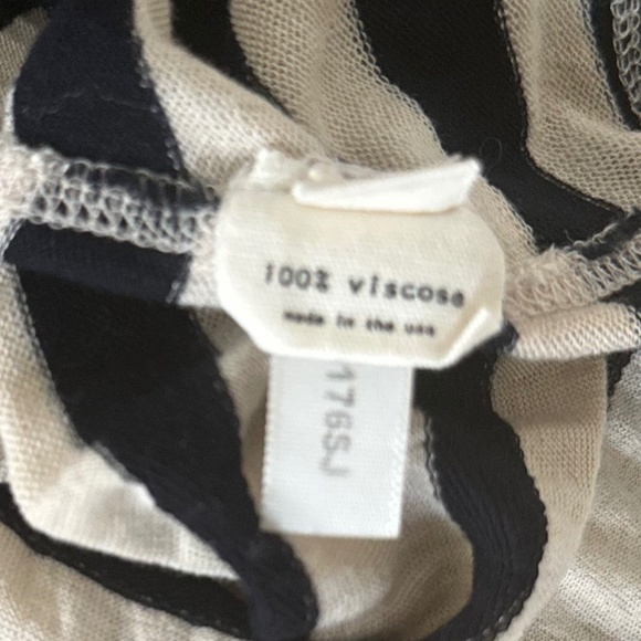 L'AGENCE Optical Illusion Longsleeve Top - Black and Ivory, Size M - Picture 8 of 9